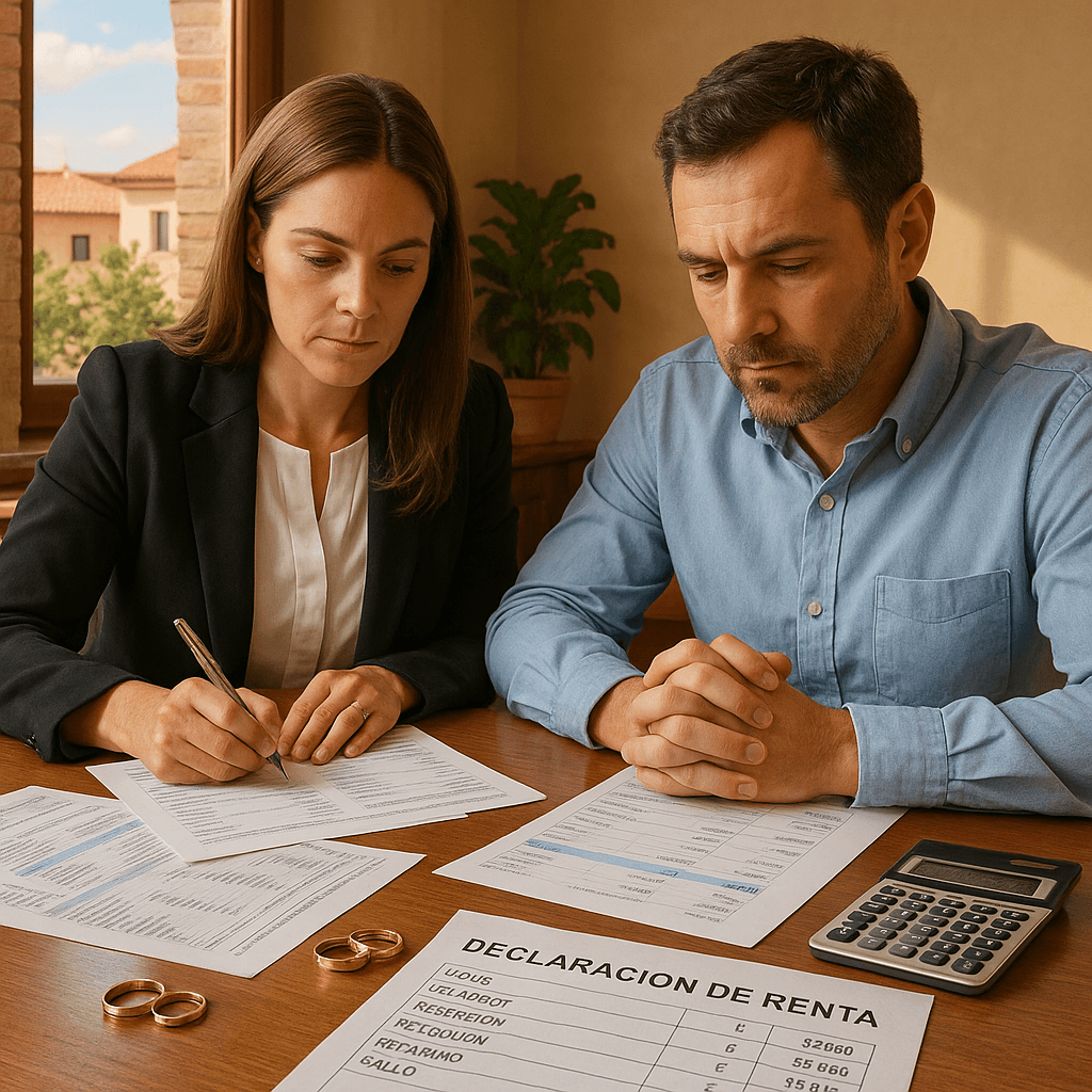 Abogado con documentos con costes de la pensión